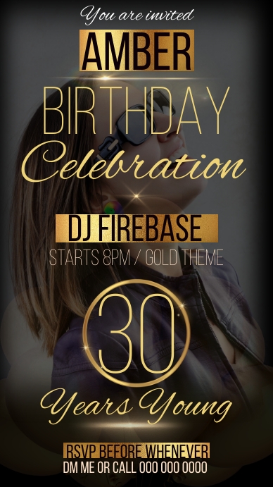 Copy of 30 30TH BIRTHDAY PARTY DESIGN TEMPLATE | PosterMyWall