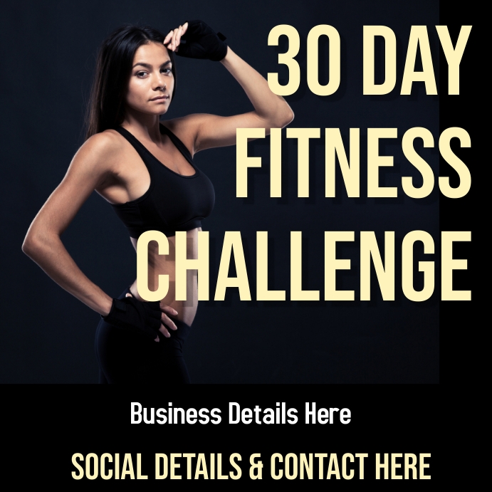 30 day challenge โพสต์บน Instagram template