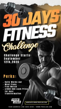 30 Days Neon Fitness Challenge Historia de Instagram template