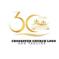 30 Years Crossover Church Poster Logo template