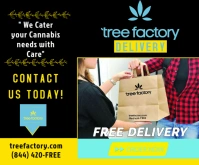 300 X 250 Cannabis Delivery Ad Средний прямоугольник template