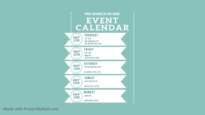 Template Event Calendar PosterMyWall