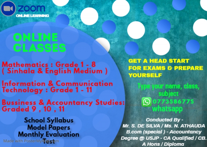 Copy of Online Tuition class Advert | PosterMyWall