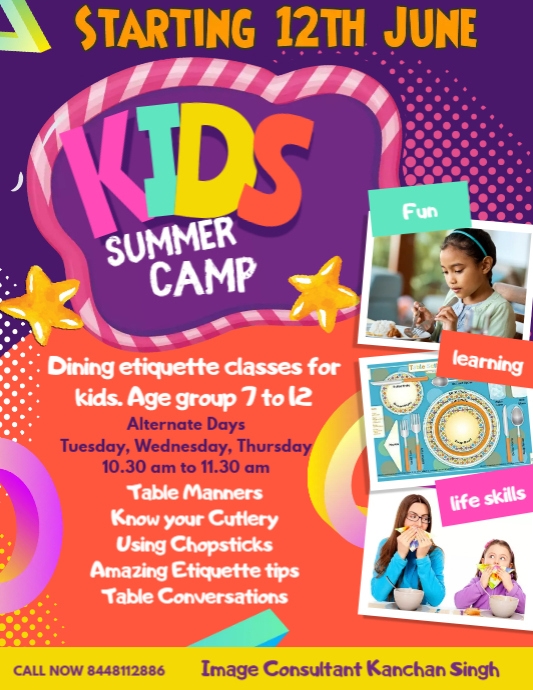 Copy of Kids Summer Camp Poster Flyer Template | PosterMyWall