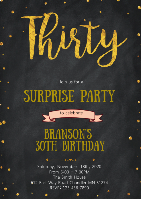 30th birthday party invitation Template | PosterMyWall 30th birthday party invitation Template | PosterMyWall