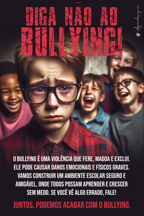 310724 Diga não ao bullying poster template Cartaz