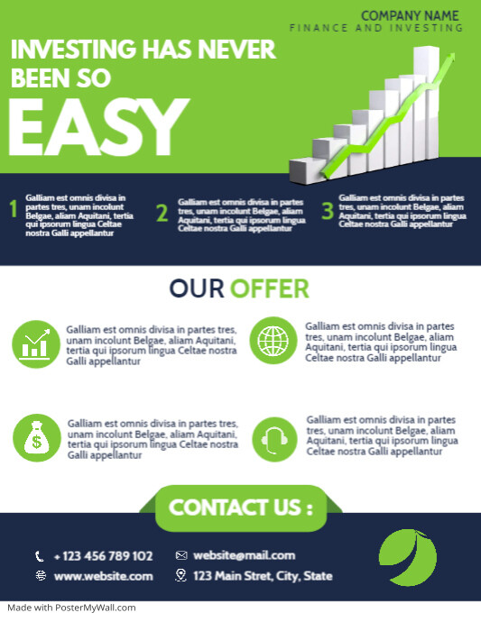 investing and finance corporate flyer adverti