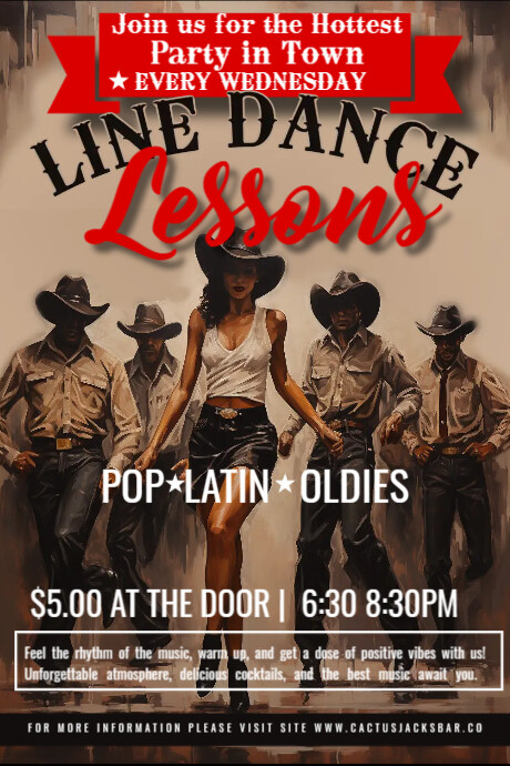 Line Dance flyer template | PosterMyWall