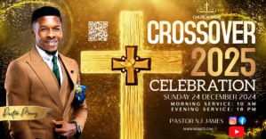Brown Crossover Celebration Service Facebook Shared Image Template