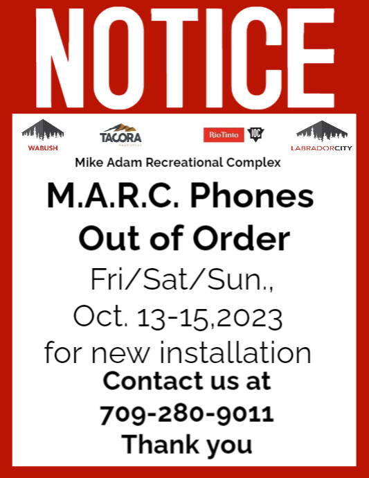 Notice Phones are down oct 11 2023 PosterMyWall