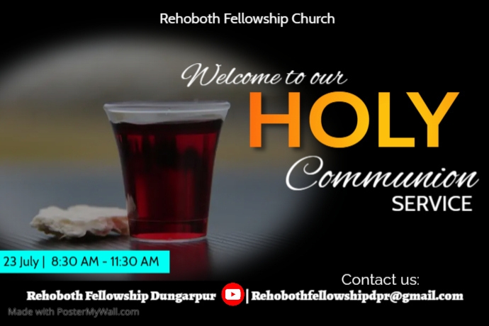 holy communion service flyer | PosterMyWall