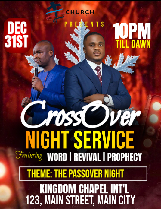 Copy of 31st crossover night church service 2026 | PosterMyWall