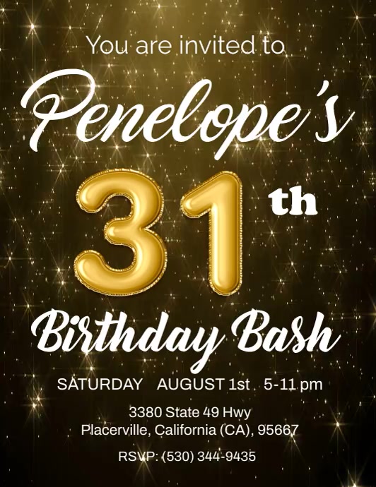 31th bday Template | PosterMyWall