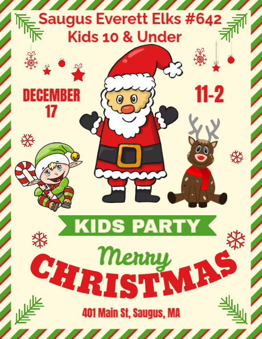 Kids Christmas Party Flyer | PosterMyWall