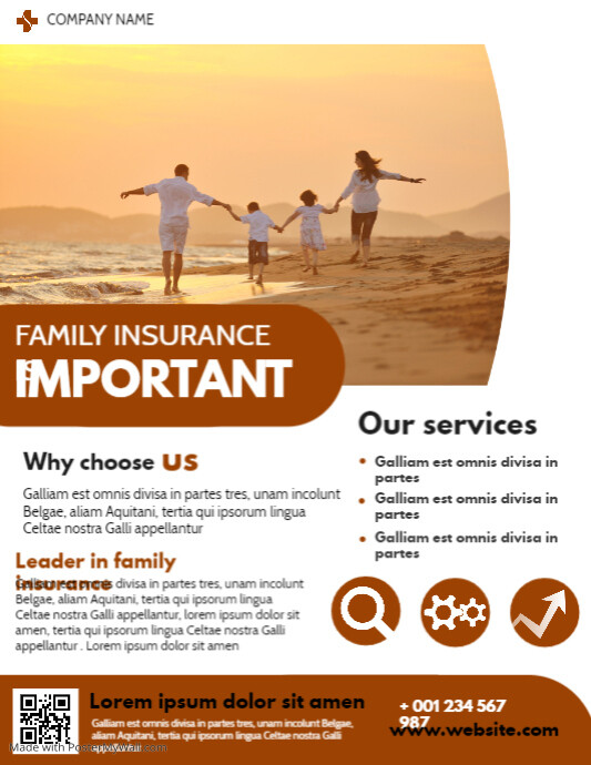 family insurance design template flyer advert