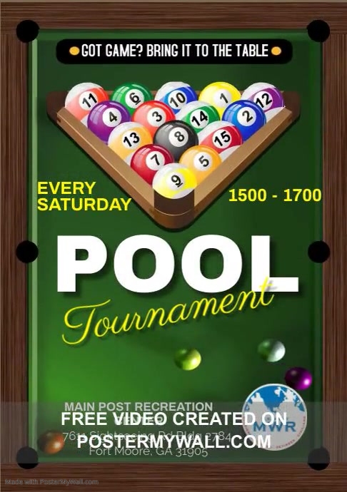 Copy of pool game night | PosterMyWall