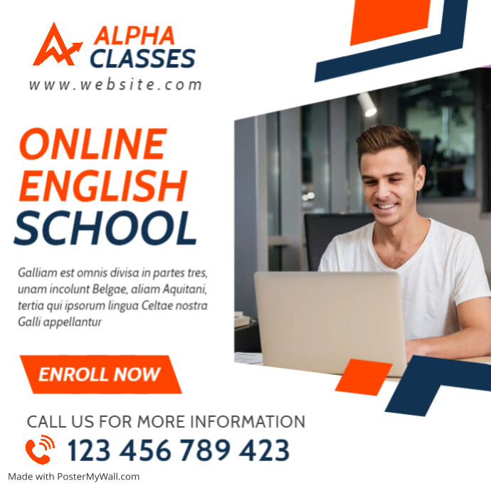 English language school advertisement