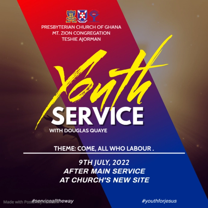 Youth Service Publicación de Instagram template