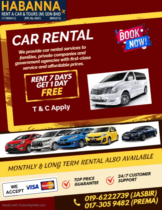 Cheap Car Rental Flyer Template PosterMyWall