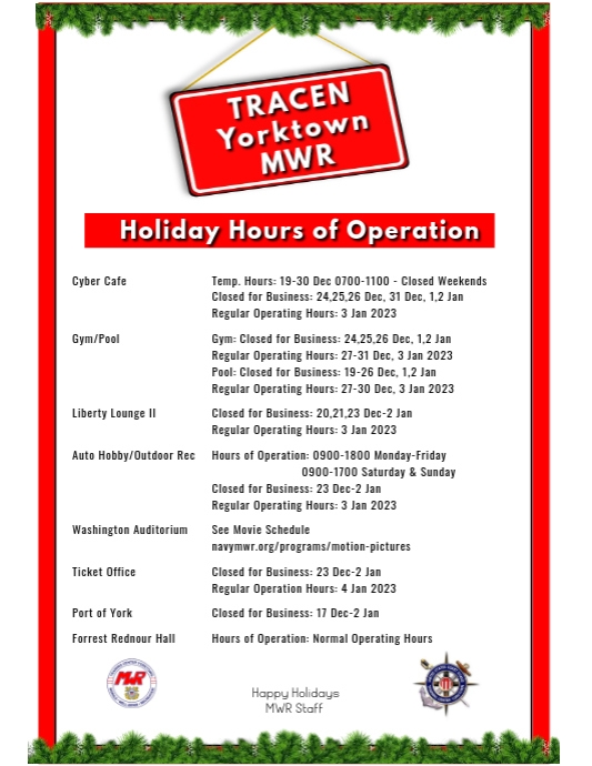 Holiday Hours Flyer (US Letter) template