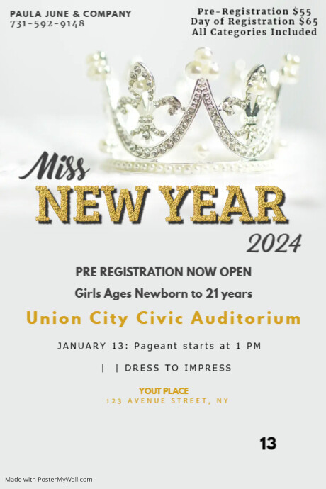 Pageant Flyer Template PosterMyWall