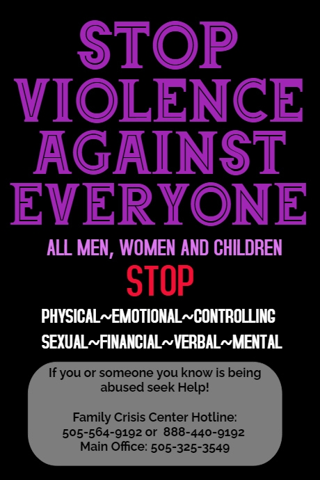 DOMESTIC VIOLENCE POSTER | PosterMyWall