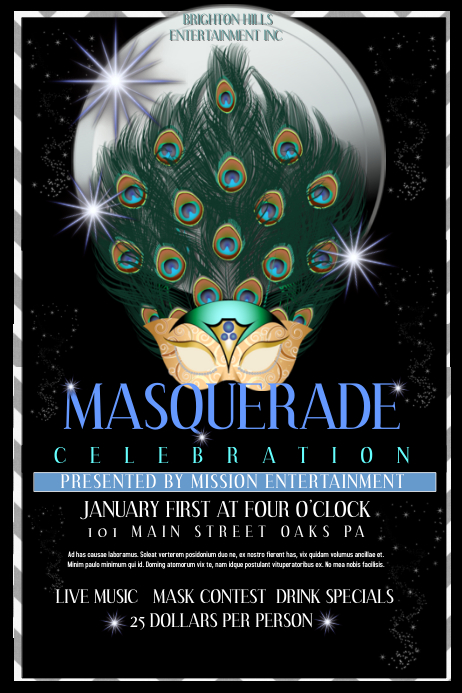 Masquerade Template PosterMyWall