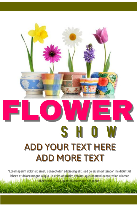 FLOWER SHOW โปสเตอร์ template