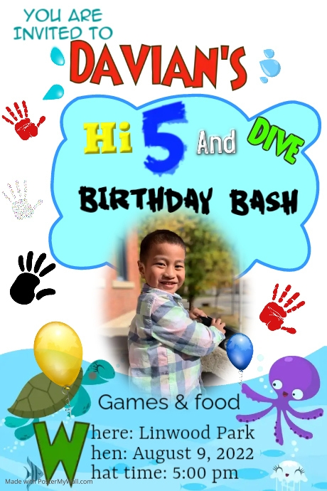 Summer Kids Students Children Swimming Pool Party Program Club Team ...