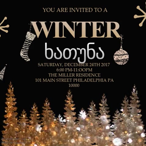 Copy of Golden Winter Party Video Template