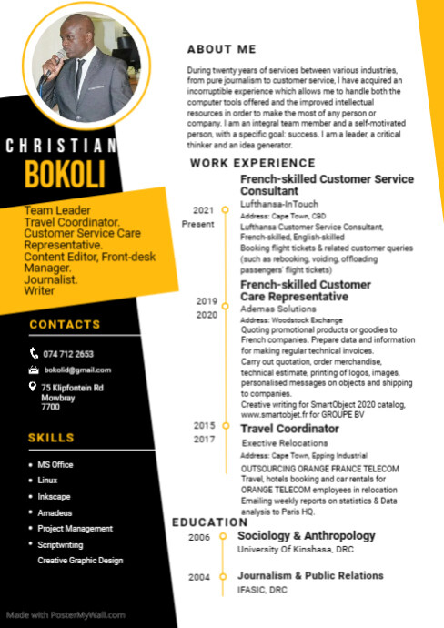 Copy of Resume CV Template PosterMyWall - 35d98804ce79d73af96b7f44ca2d666c Screen 