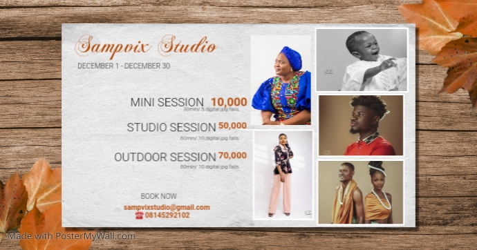 Copy of Fall mini Session Template for facebook | PosterMyWall