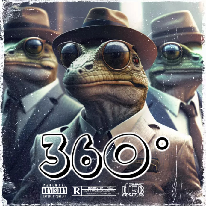 360° Album Cover lizard art trap mixtape rap Template | PosterMyWall