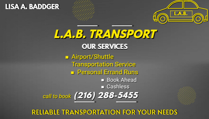 Copy of Lisa Baddger LAB Transport bus card 12-16-23 | PosterMyWall