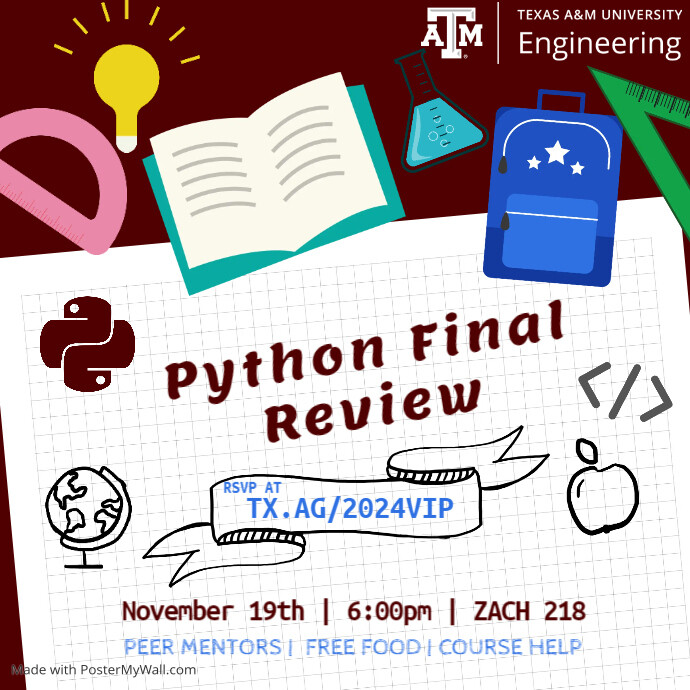 Python Review Session 2 | PosterMyWall