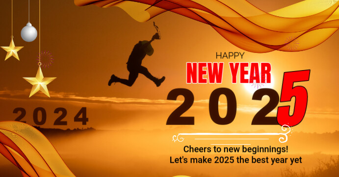Happy New Facebook Event Cover template