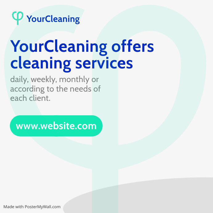 cleaning instagram post minimal advertisement