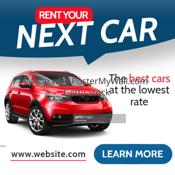 simple minimal rental car banner template