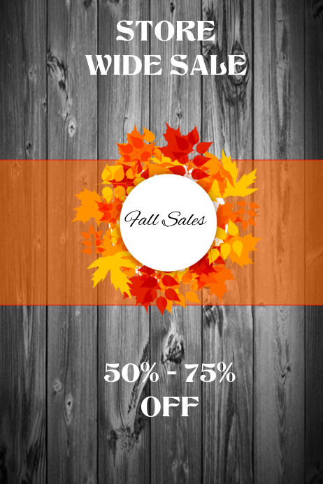Fall Store Poster Fall Sales | PosterMyWall