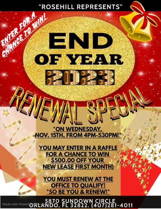 apartment for rent advertisement Flyer (US Letter) template