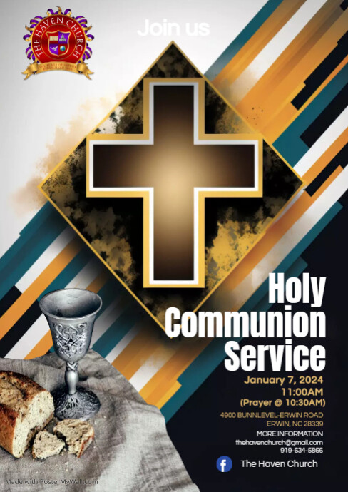 Holy Communion Church Service 2024 | PosterMyWall