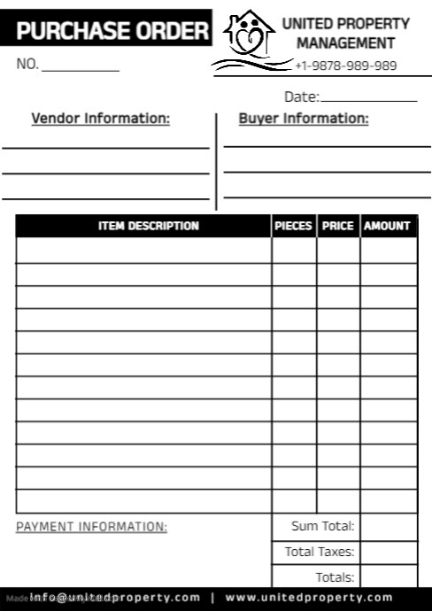 Purchase Order Business Flyer Template
