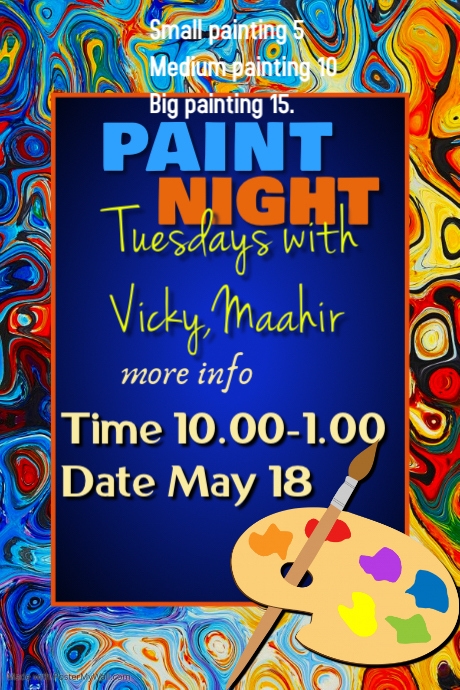 Copy of Copy of Paint Night Poster | PosterMyWall