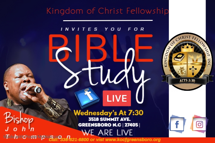 ONLINE CHURCH SERVICE Poster template