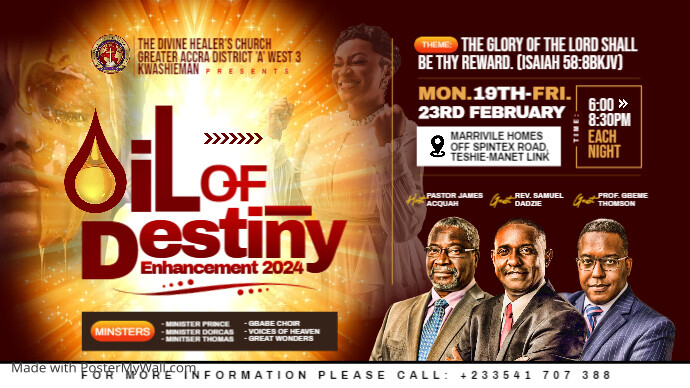 Anointing Service Church Flyer