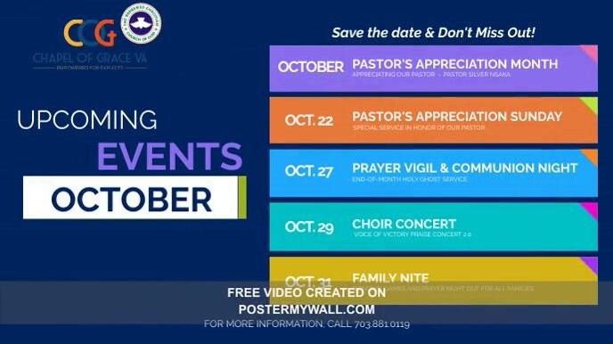 Upcoming Events OCTOBER | PosterMyWall