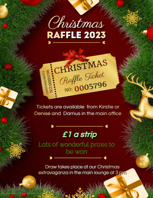 Copy of Christmas Raffle Fundraise Flyer Design | PosterMyWall
