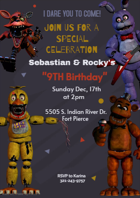 five-nights-at-freddy-s-birthday-invitation-postermywall