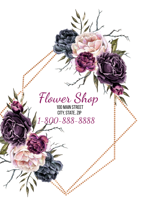 Flower Shop Template Affiche