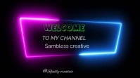 Pink and blue futuristic sambless creative Digital Display (16:9) template